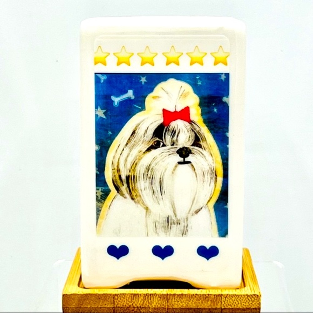 SHIH TZU DOG Art Hand Crafted Home Decor Planter Office Desktop Organizer Gifts